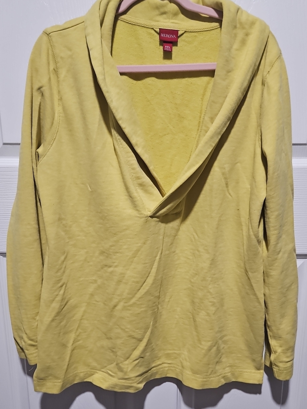 Merona Chartsreuse Shawl-Collar Long Sleeve Pullover